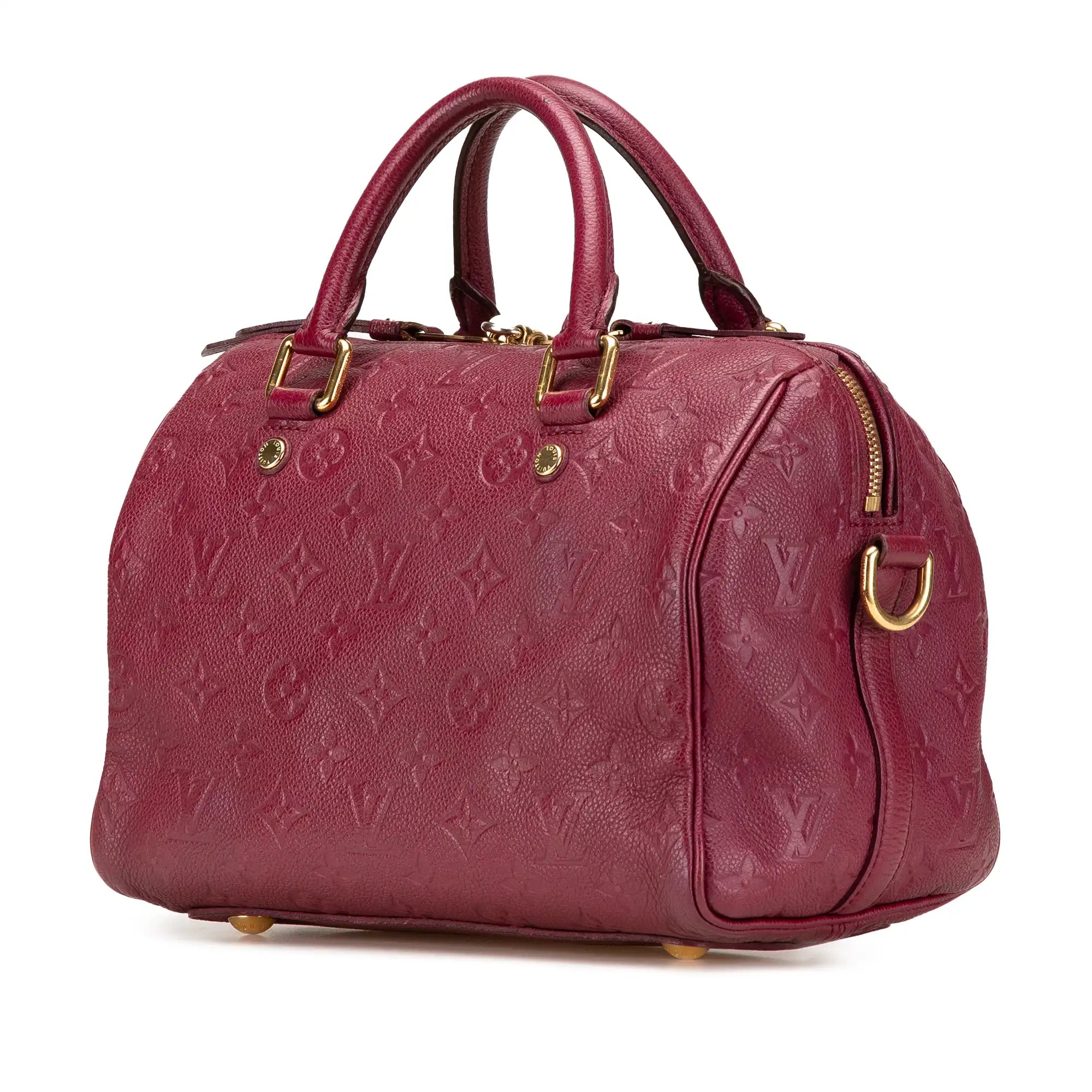 Louis Vuitton Speedy 25 Bandoulière Red Monogram Empreinte