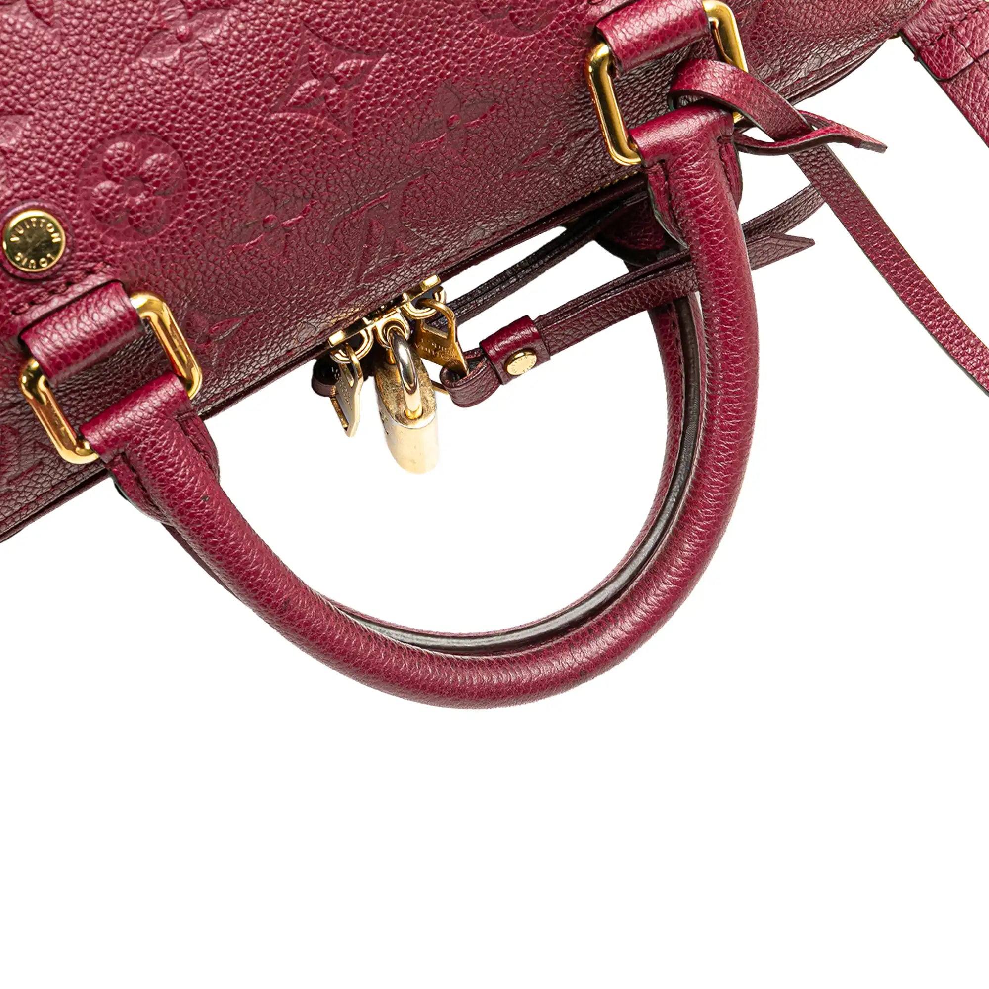 Louis Vuitton Speedy 25 Bandoulière Red Monogram Empreinte