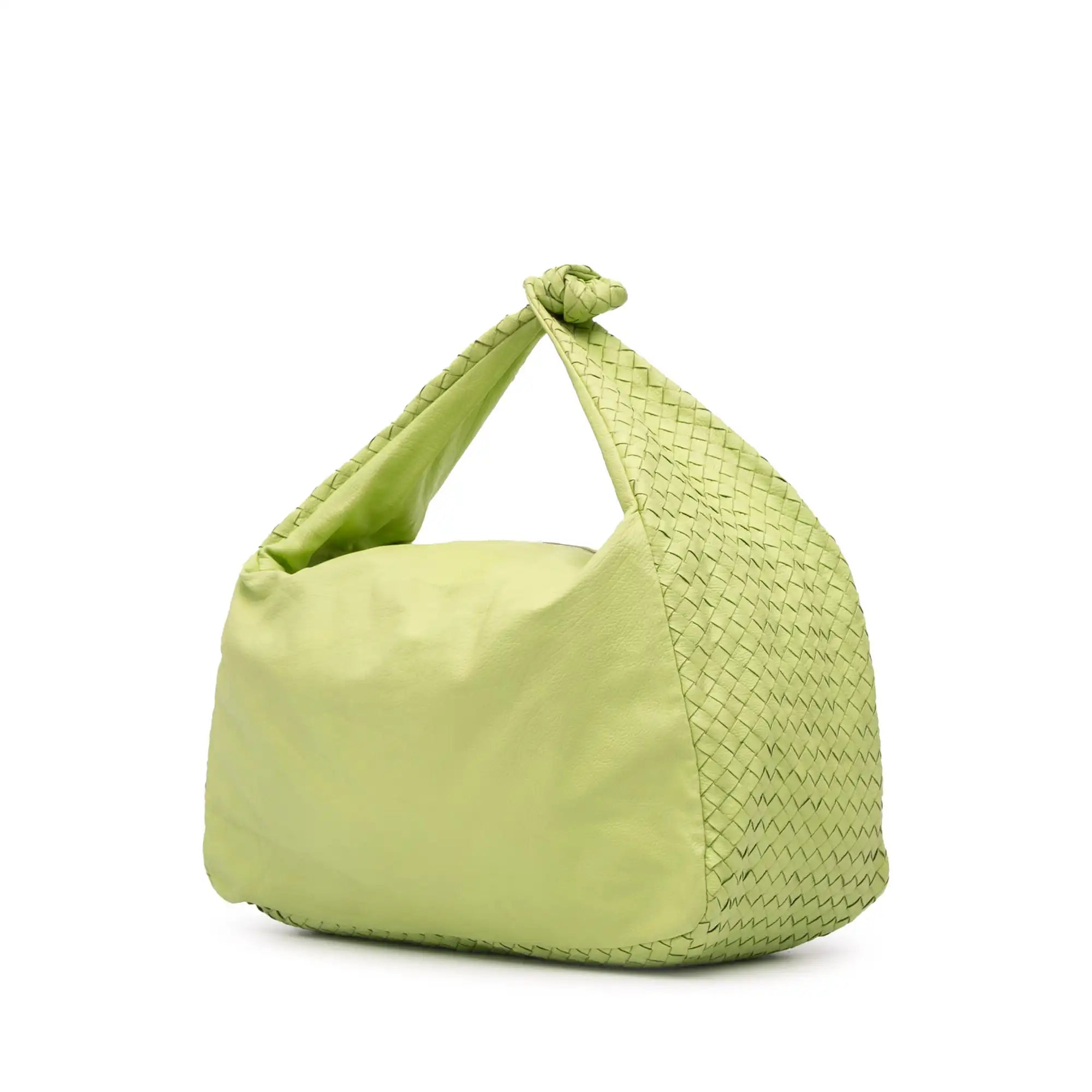 Bottega Veneta Knot Hobo Green Nappa Intrecciato