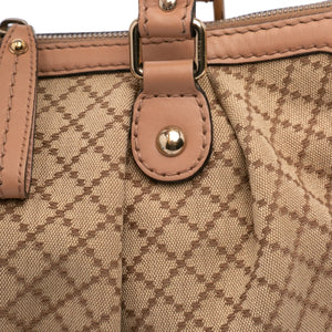 Gucci Sukey Handbag Brown Diamante Canvas