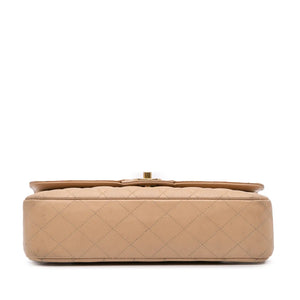 Chanel Classic Double Flap Medium Beige Caviar Gold