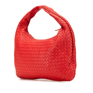 Bottega Veneta Hobo Bag Small Red Intrecciato