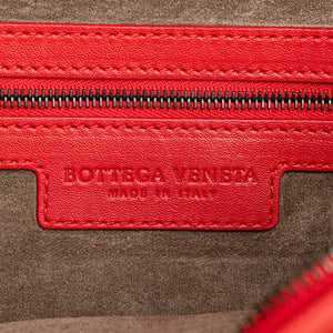 Bottega Veneta Hobo Bag Small Red Intrecciato