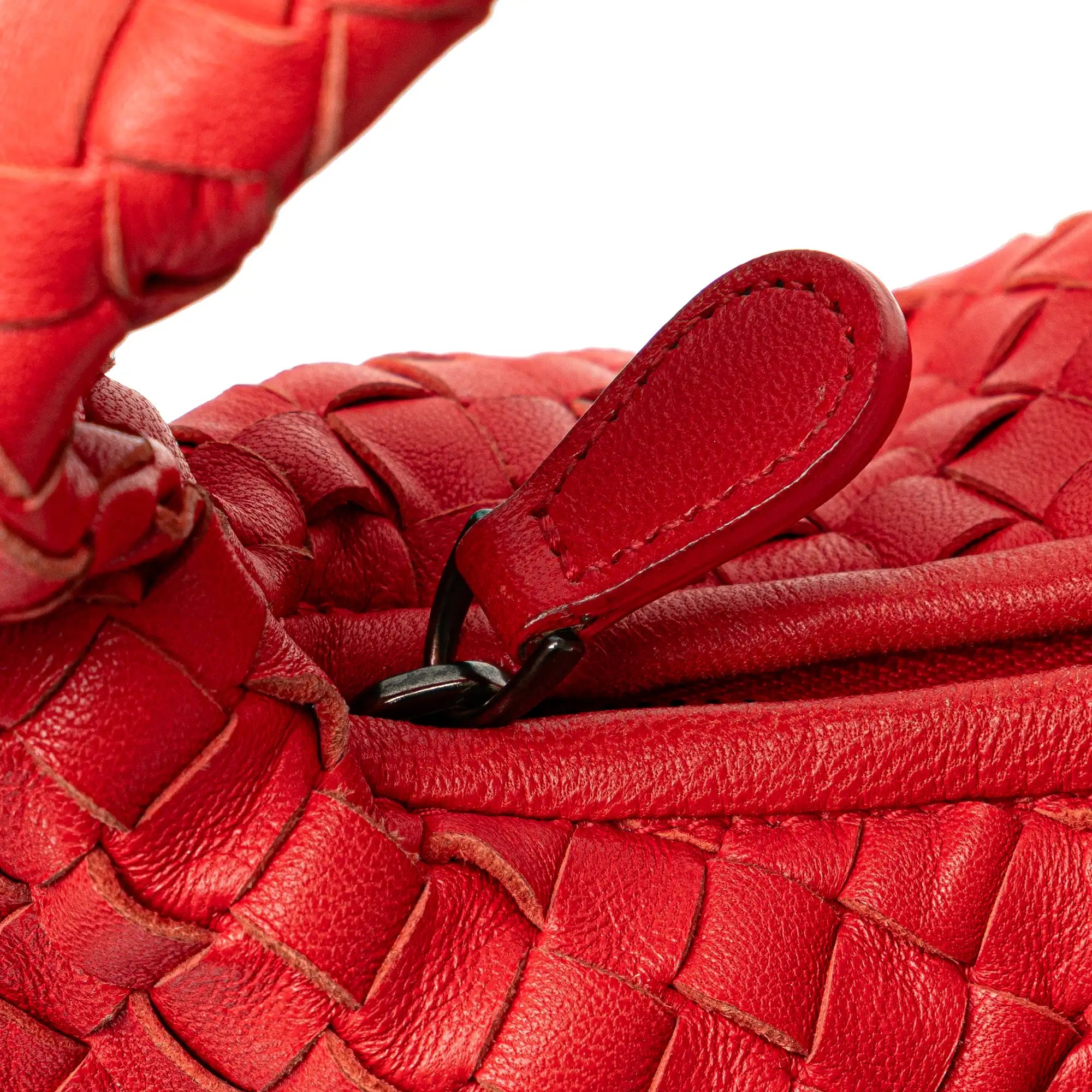 Bottega Veneta Hobo Bag Small Red Intrecciato