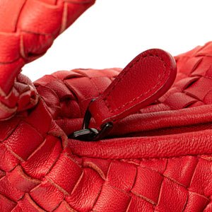 Bottega Veneta Hobo Bag Small Red Intrecciato