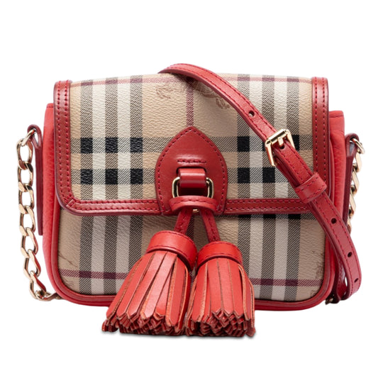 Burberry Haymarket Check Mini Beige Coated Canvas