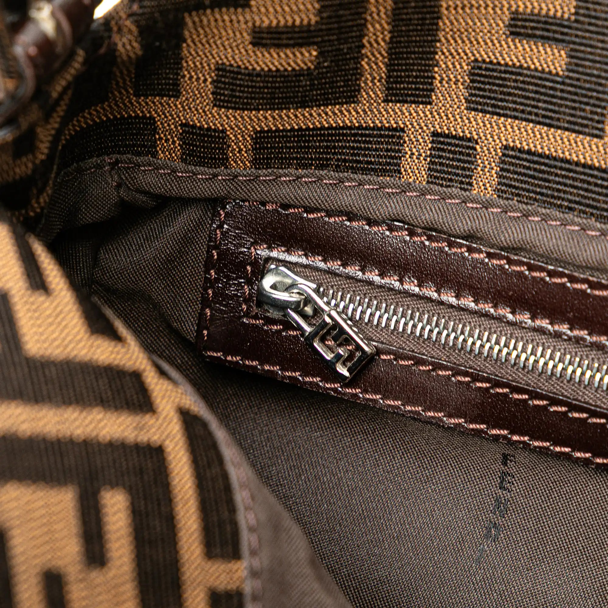 Fendi Double Flap Mamma Zucca Canvas