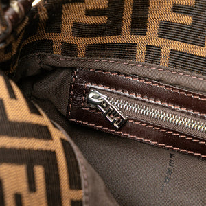 Fendi Double Flap Mamma Zucca Canvas