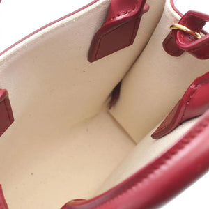 Celine Cabas Vertical Tote Mini Red Canvas
