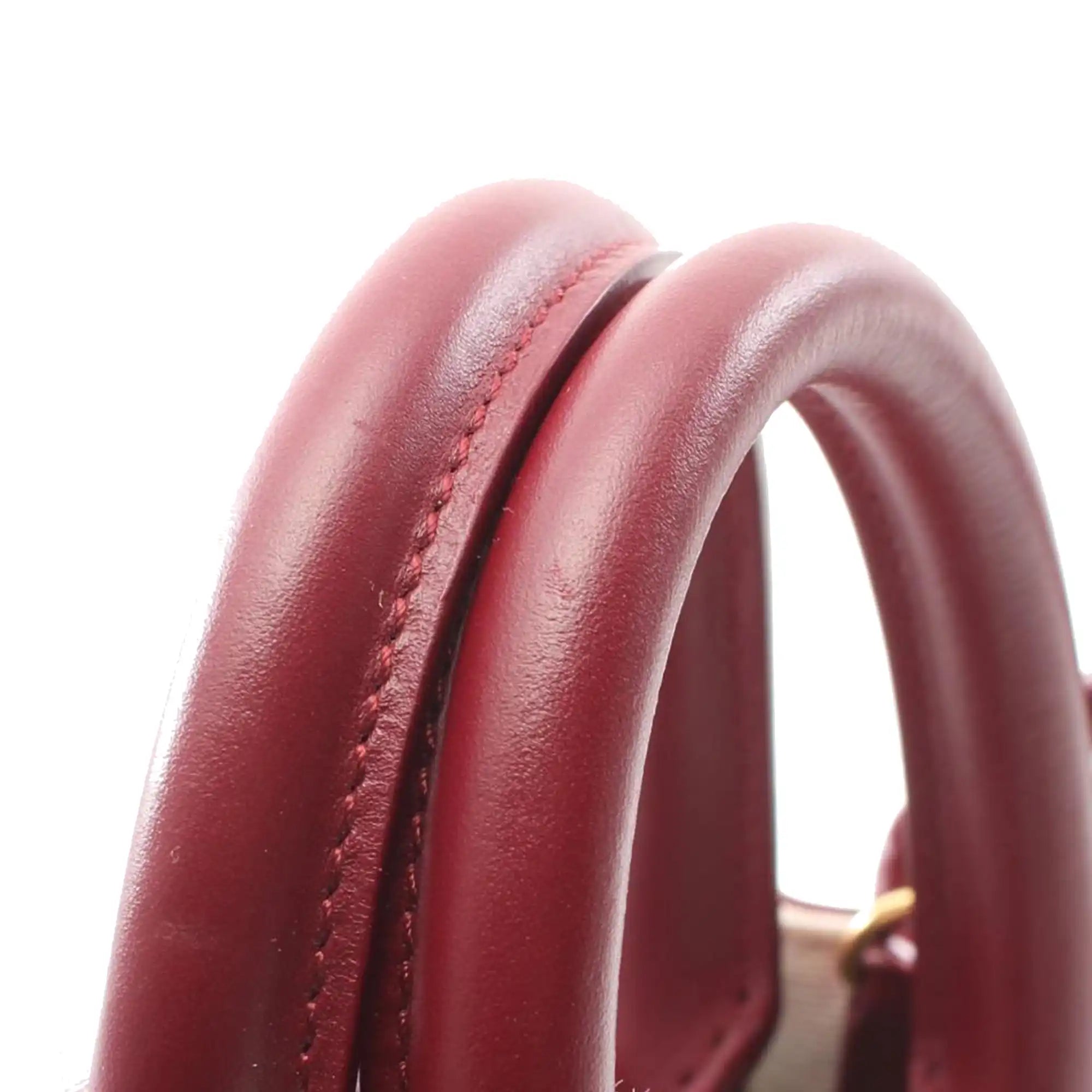 Celine Cabas Vertical Tote Mini Red Canvas