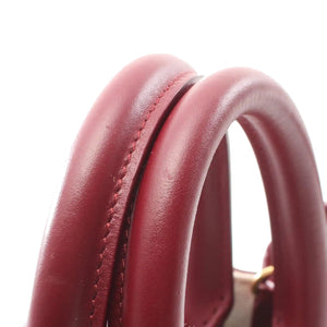 Celine Cabas Vertical Tote Mini Red Canvas