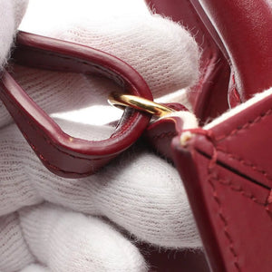 Celine Cabas Vertical Tote Mini Red Canvas