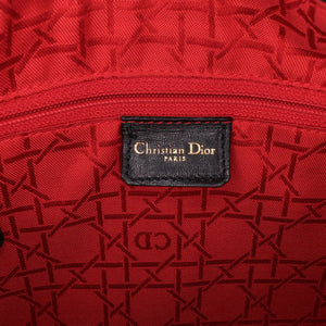 Dior Lady Dior Medium Black Lambskin Gold