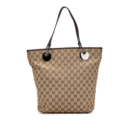 Gucci Eclipse Tote Bag Brown GG toile