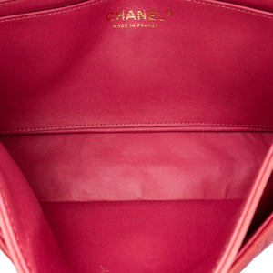 Chanel Classic Single Flap Heart Charms Medium Pink Lambskin Gold