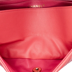 Chanel Classic Single Flap Heart Charms Medium Pink Lambskin Gold