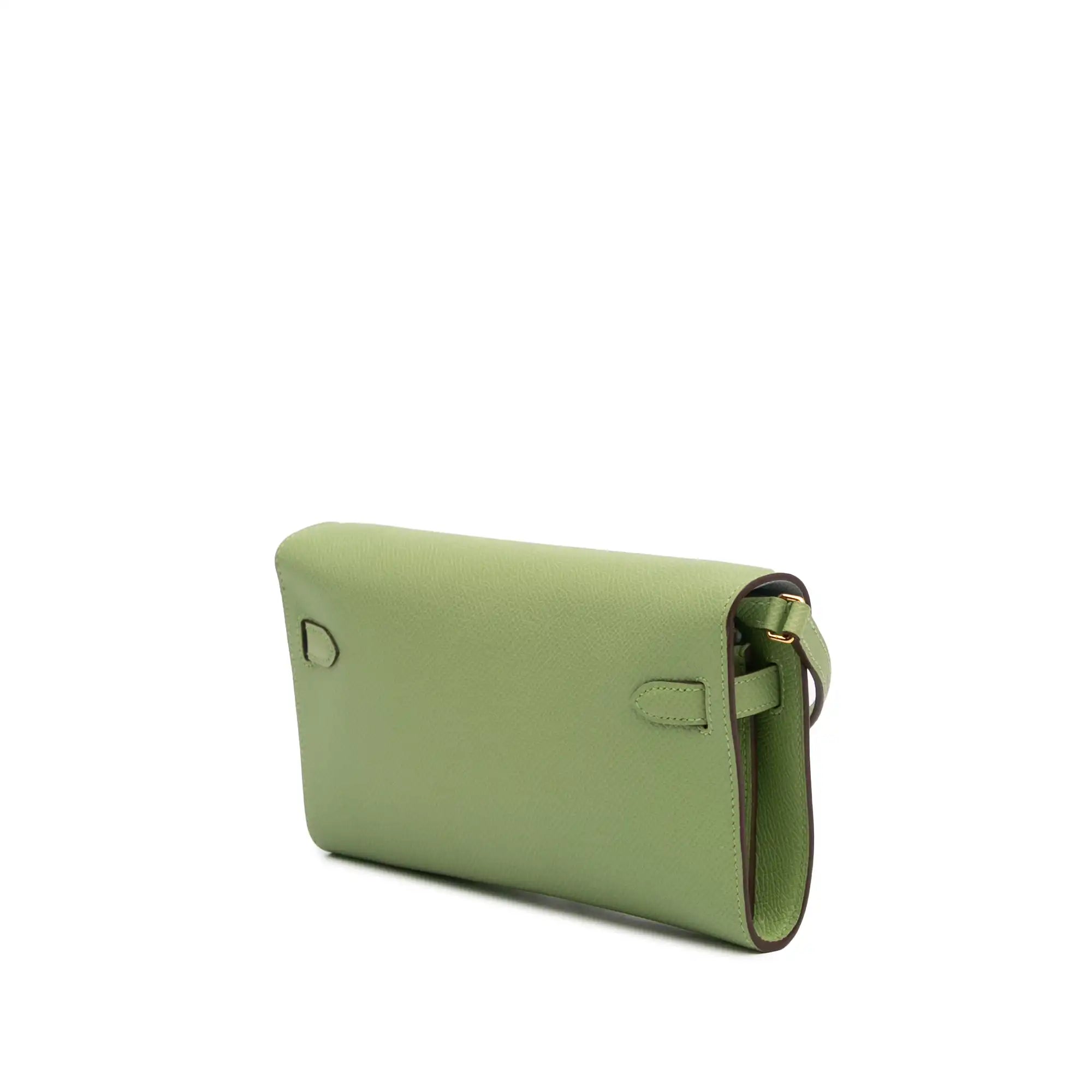 Hermés Kelly To Go Wallet Green Epsom