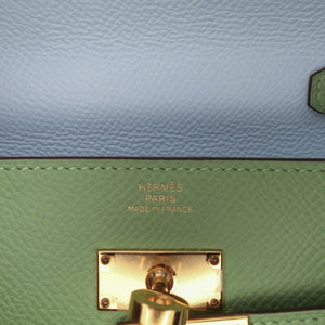 Hermés Kelly To Go Wallet Green Epsom