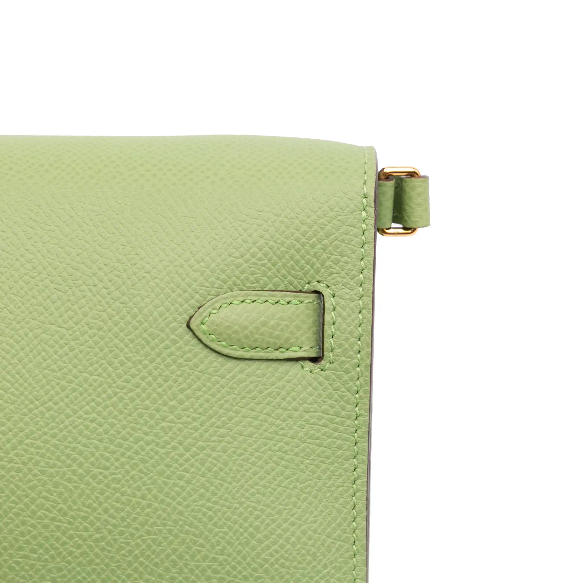 Hermés Kelly To Go Wallet Green Epsom
