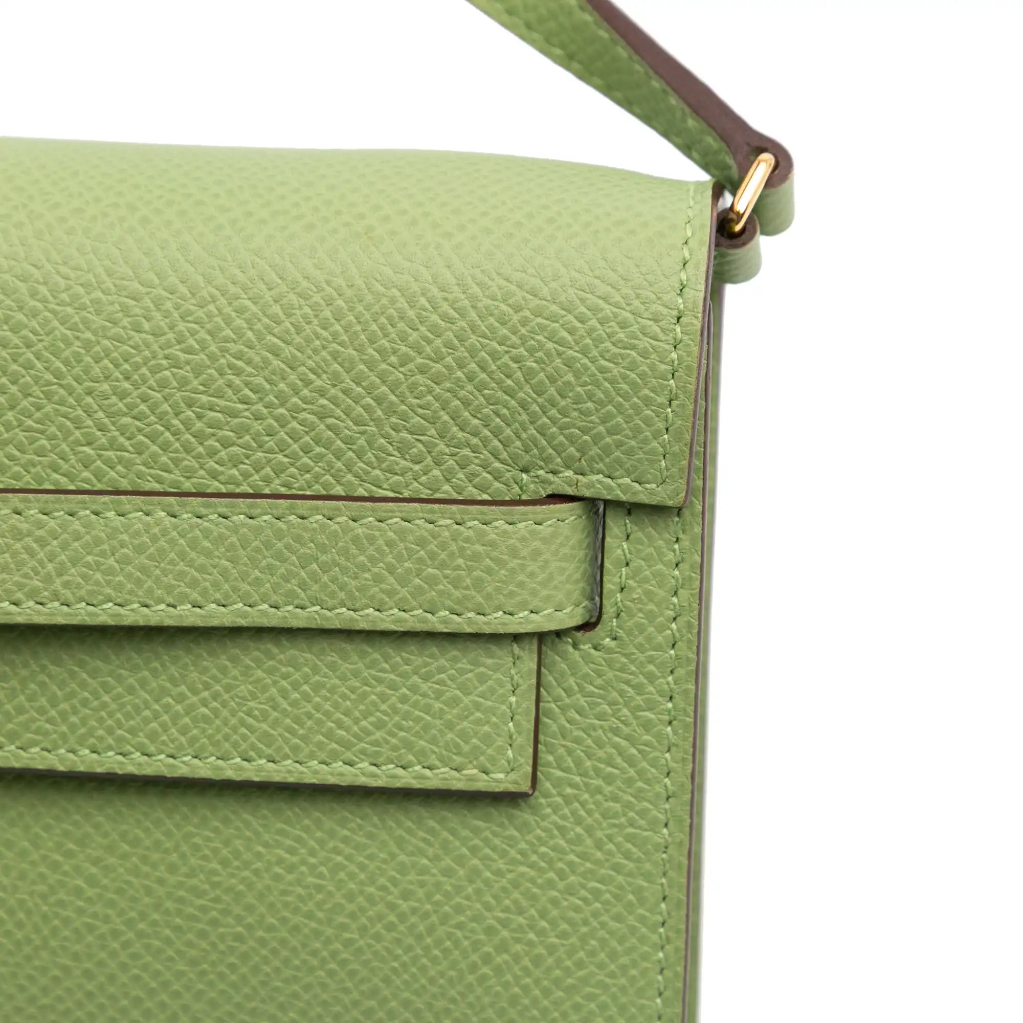 Hermés Kelly To Go Wallet Green Epsom