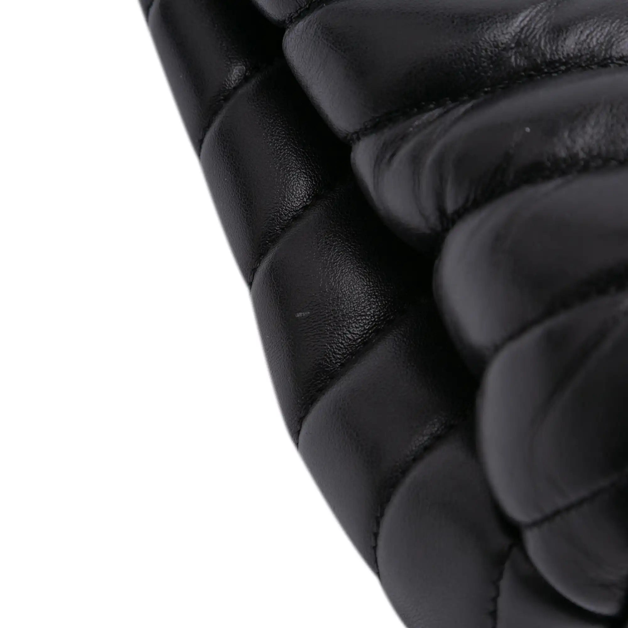 Yves Saint Laurent LouLou Medium Black Quilted Leather Silver