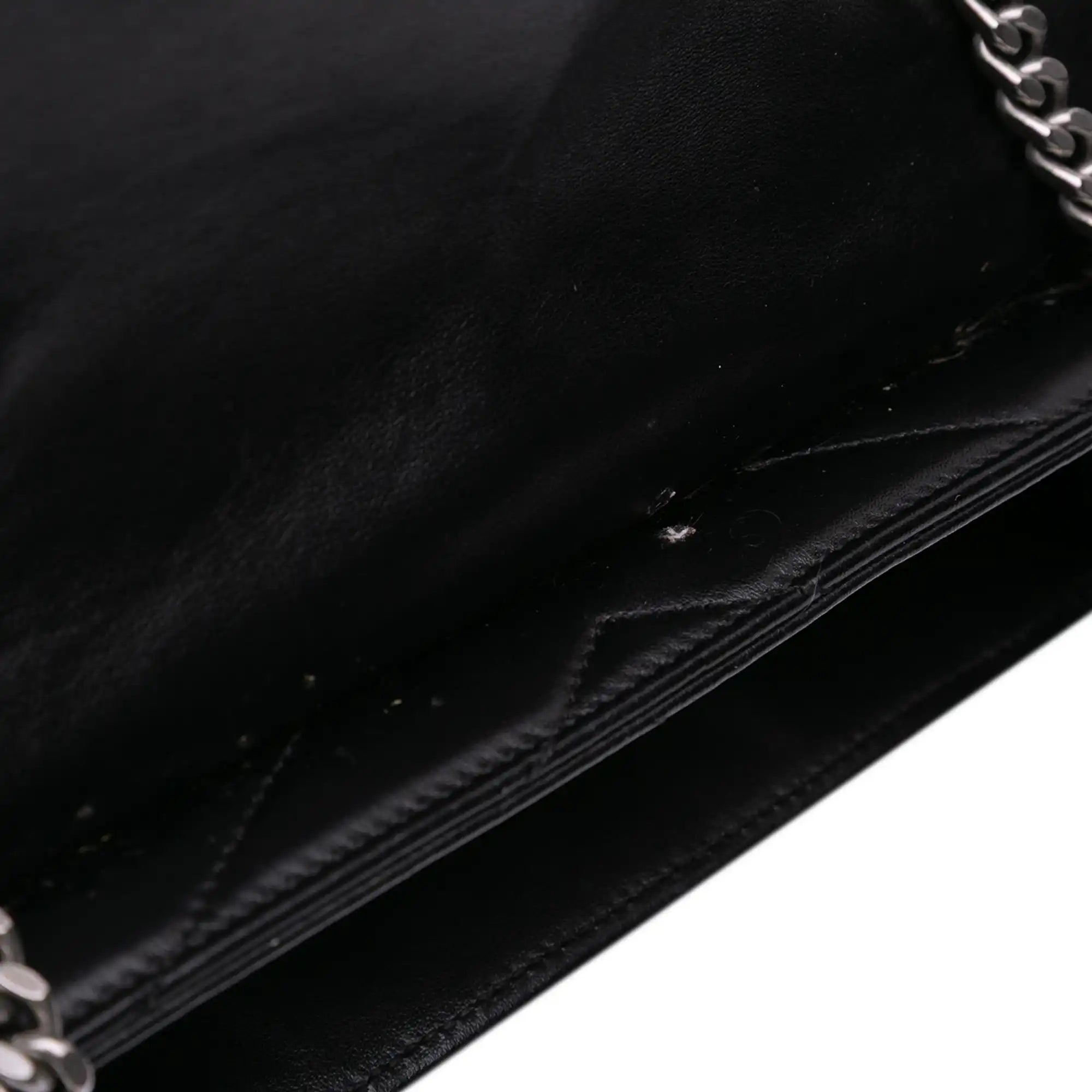 Yves Saint Laurent LouLou Medium Black Quilted Leather Silver