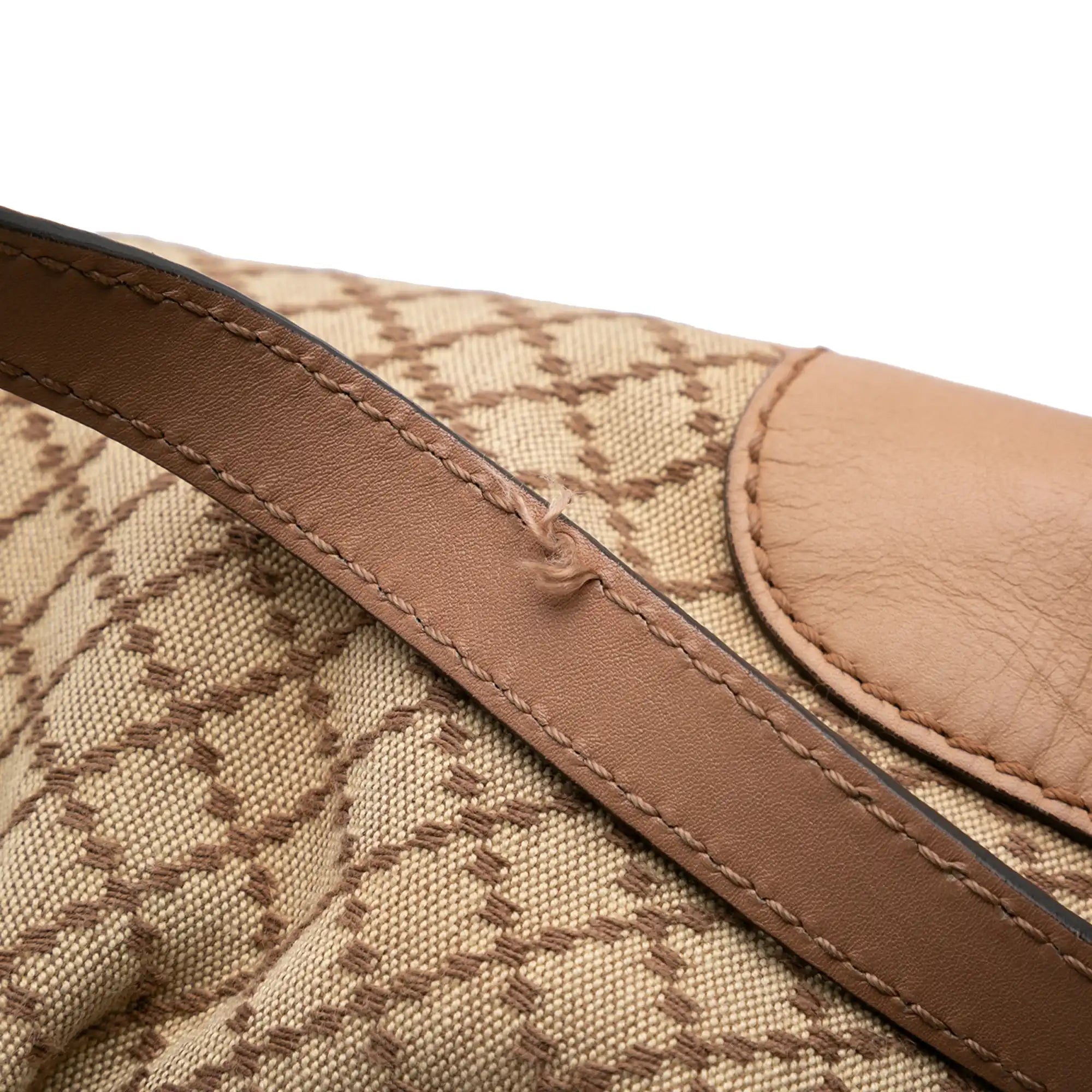 Gucci Sucey Handbag Brown Diamante Canvas