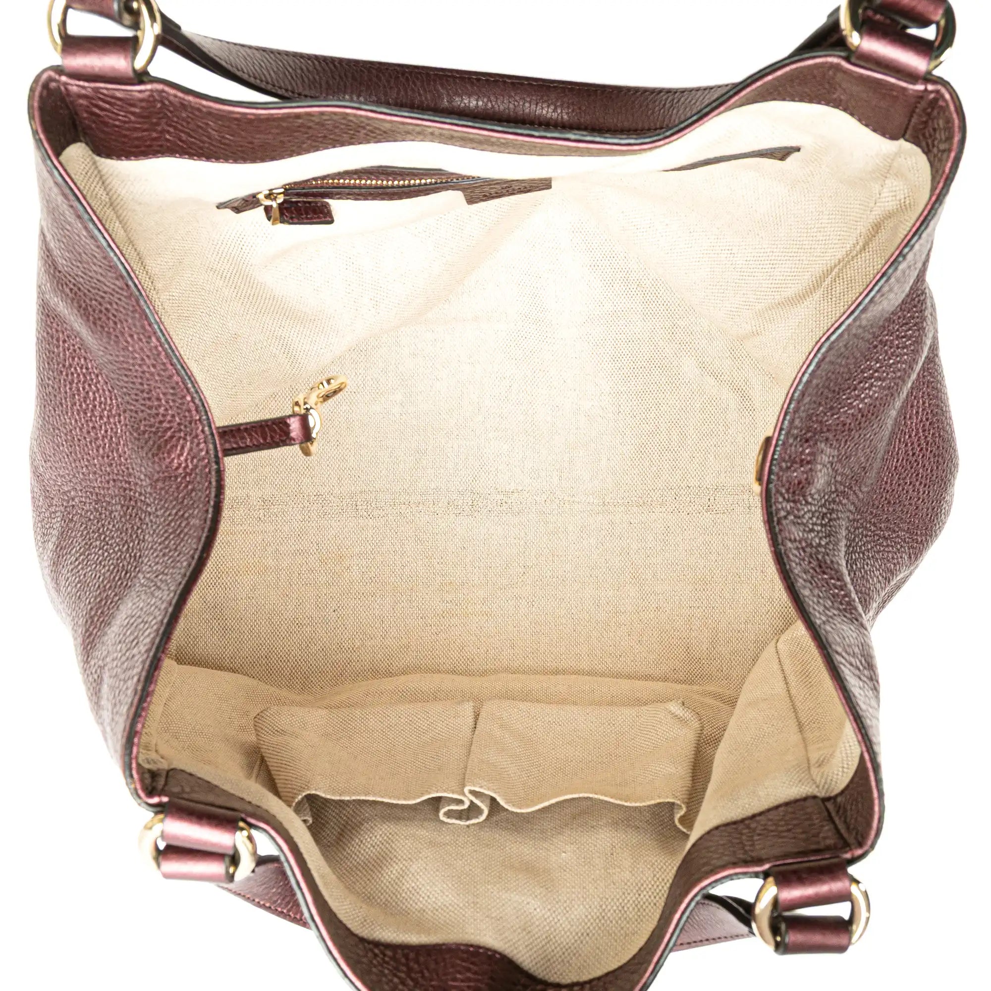 Gucci Soho Cellarius Tote Medium Wine Red Leather