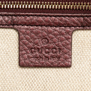 Gucci Soho Cellarius Tote Medium Wine Red Leather