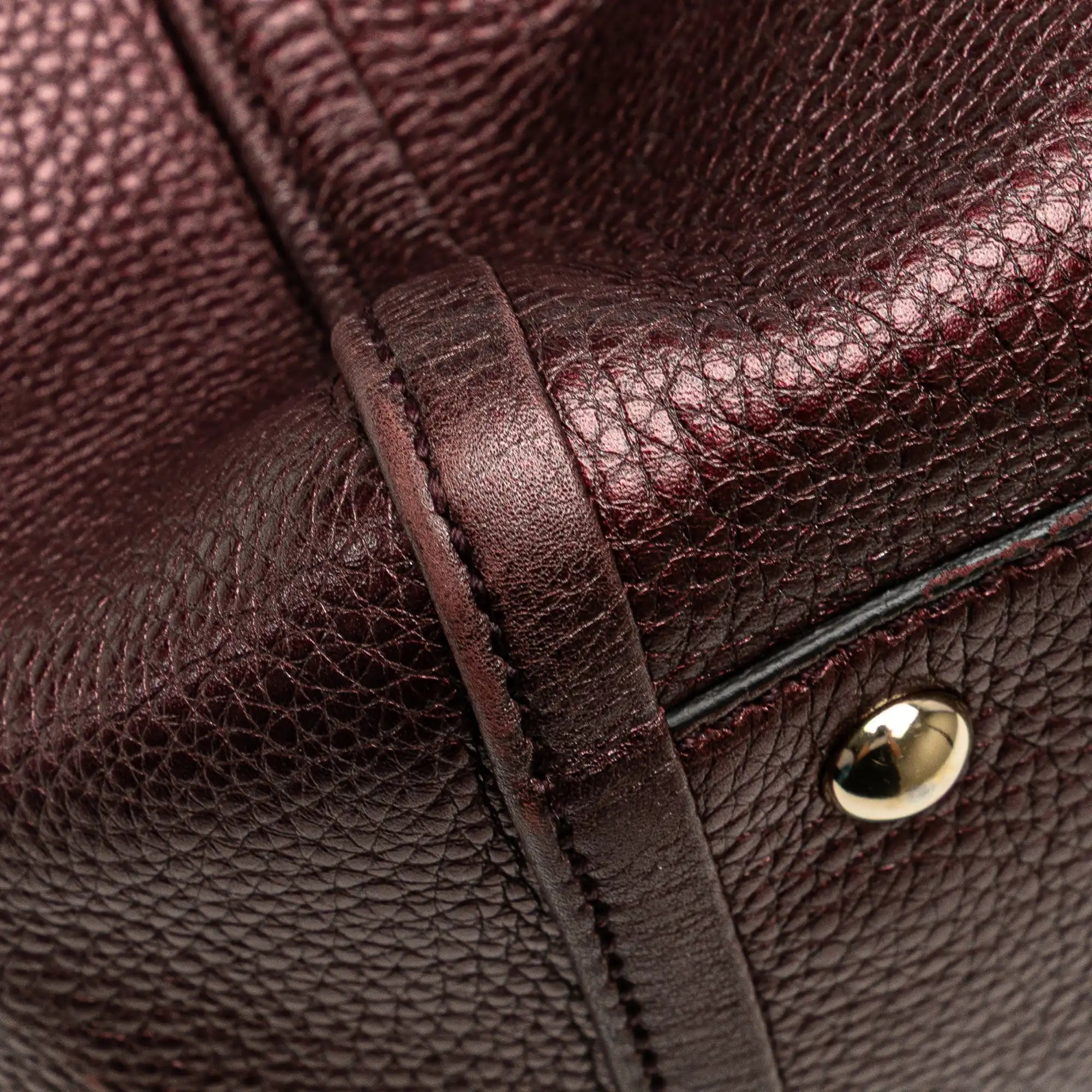 Gucci Soho Cellarius Tote Medium Wine Red Leather