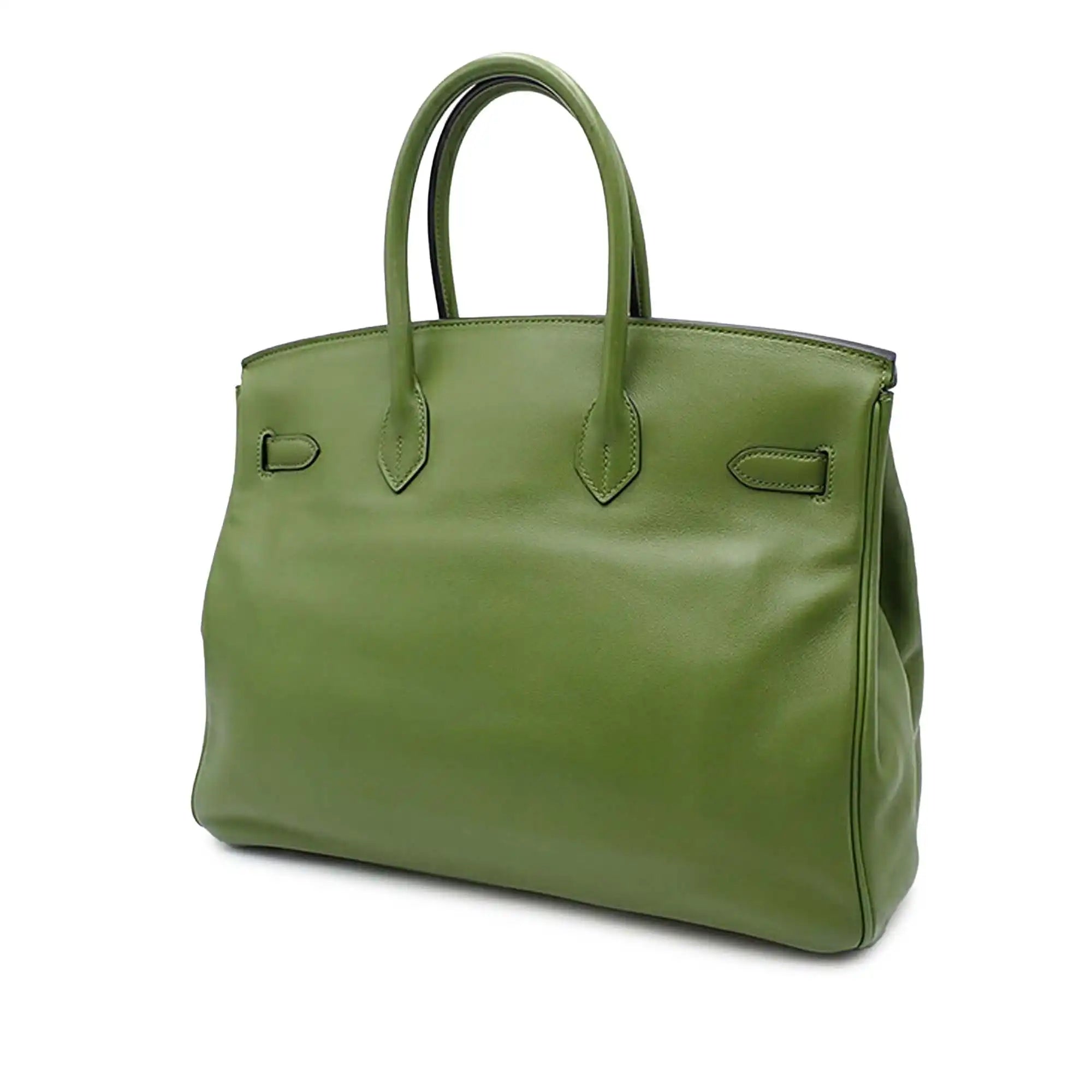 Hermès Birkin Retourne 35 Olive Green Swift Gold