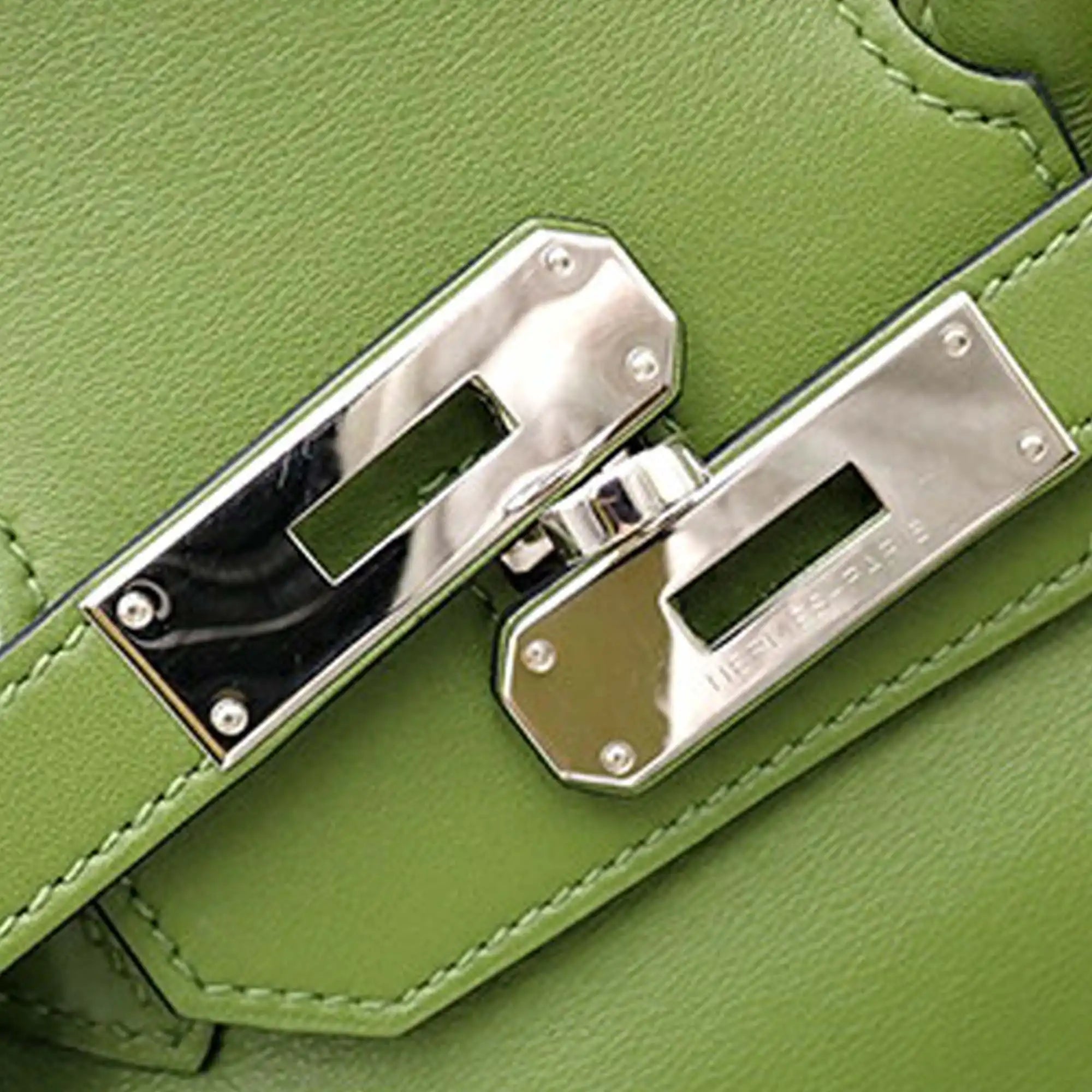 Hermès Birkin Retourne 35 Olive Green Swift Gold