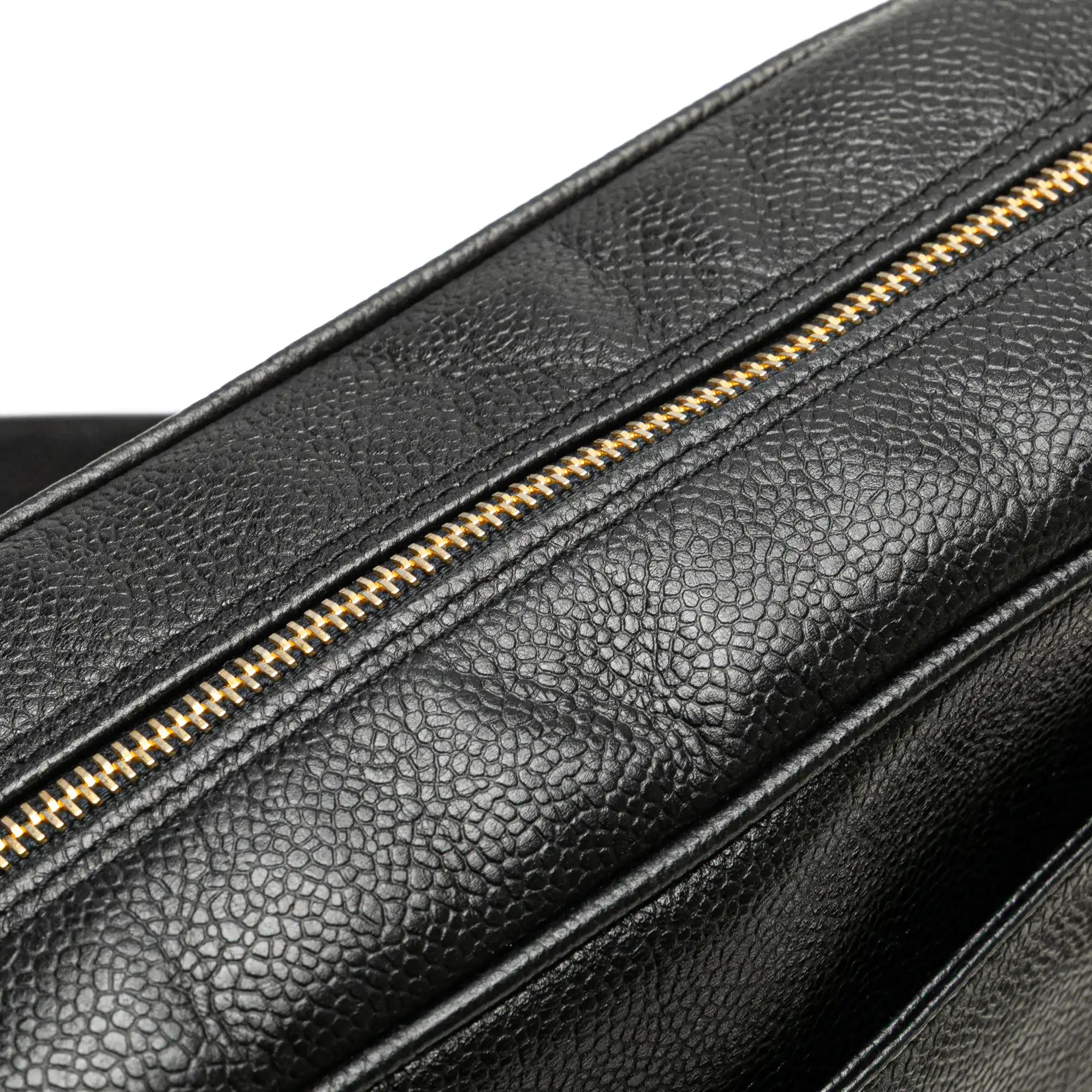 Chanel Triple CC Chain Tote Black Caviar Gold