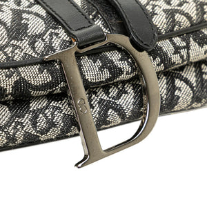 Dior Saddle Bag Medium Blue Diorissimo Canvas