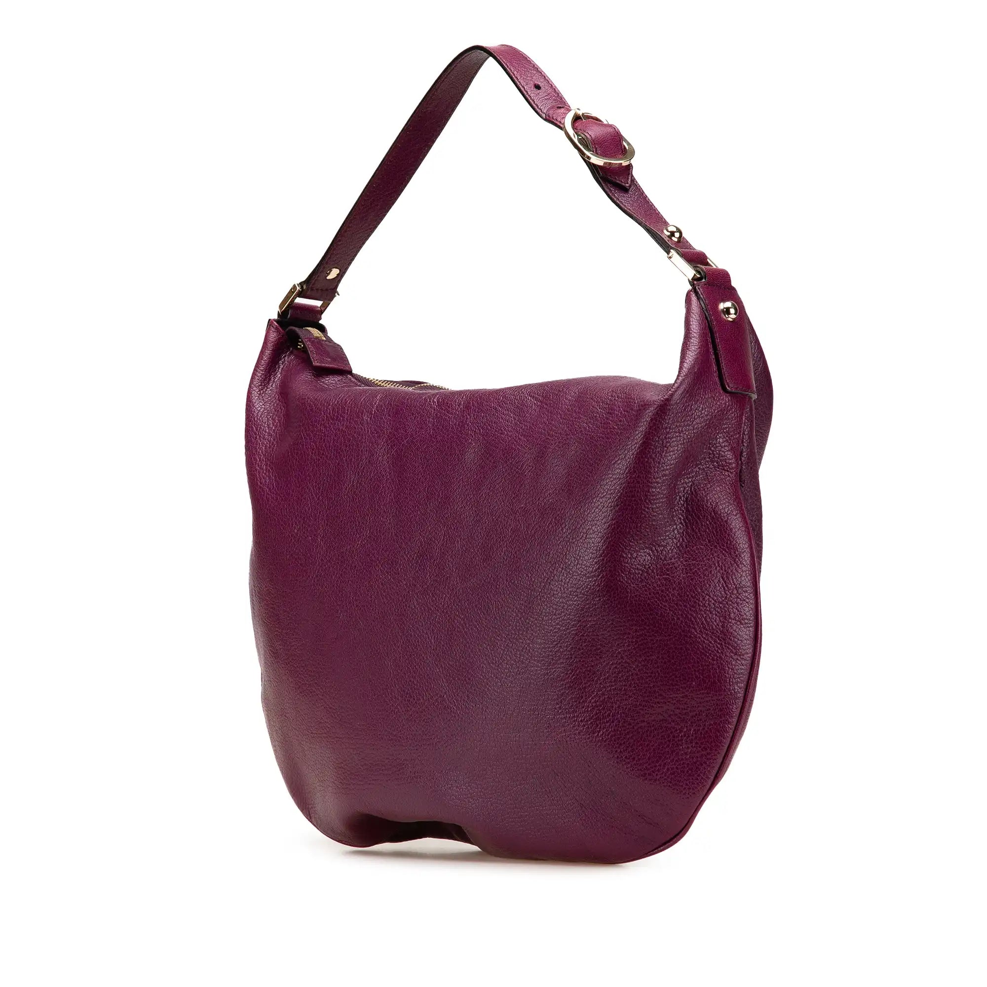 Gucci Blondie Interlocking G Hobo Purple Leather