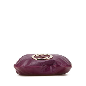 Gucci Blondie Interlocking G Hobo Purple Leather