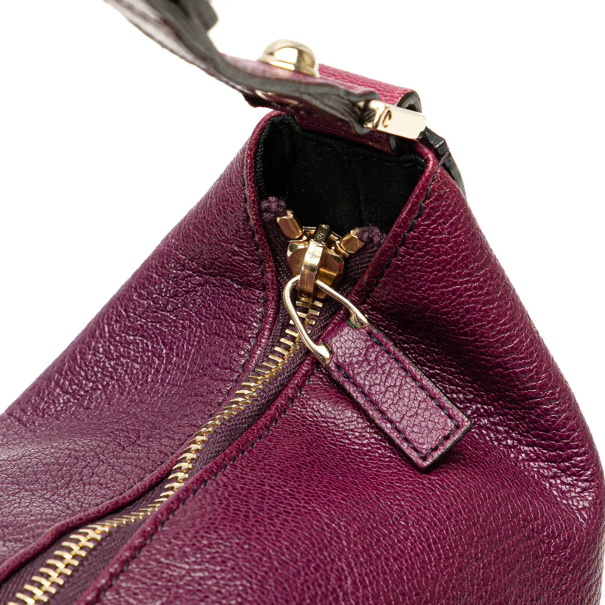 Gucci Blondie Interlocking G Hobo Purple Leather