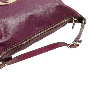 Gucci Blondie Interlocking G Hobo Purple Leather