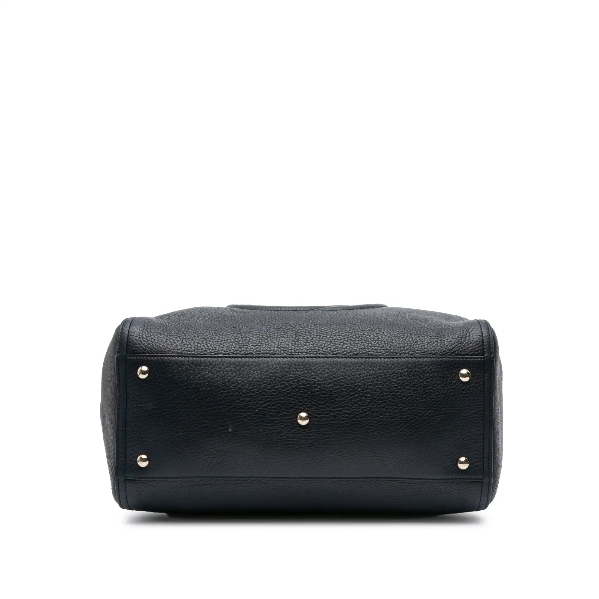 Gucci Soho Cellarius Tote Medium Black Leather