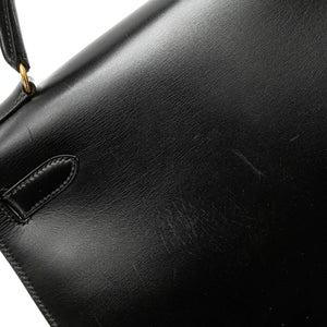 Hermès Kelly Sellier 32 Black Boxcalf Gold
