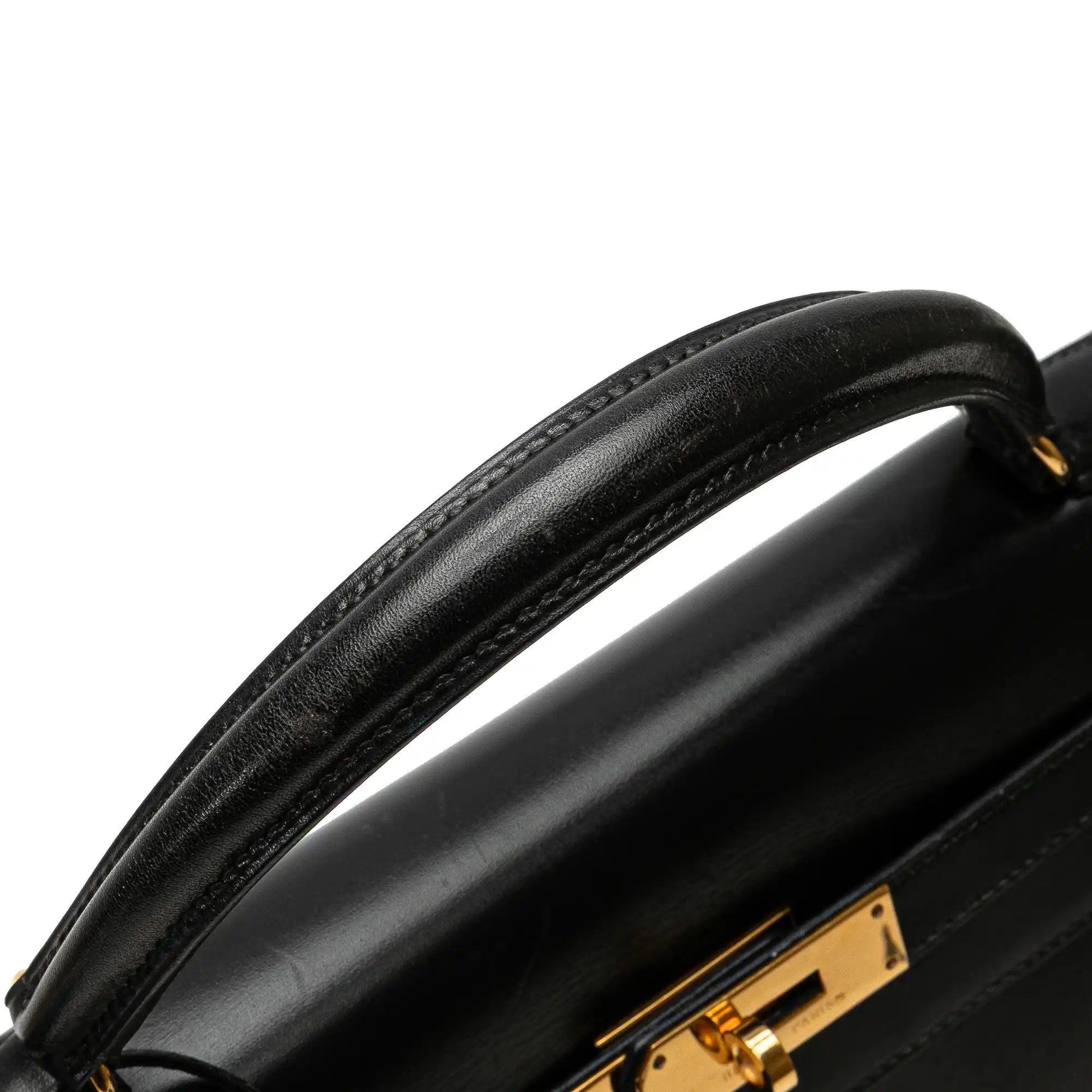 Hermès Kelly Sellier 32 Black Boxcalf Gold