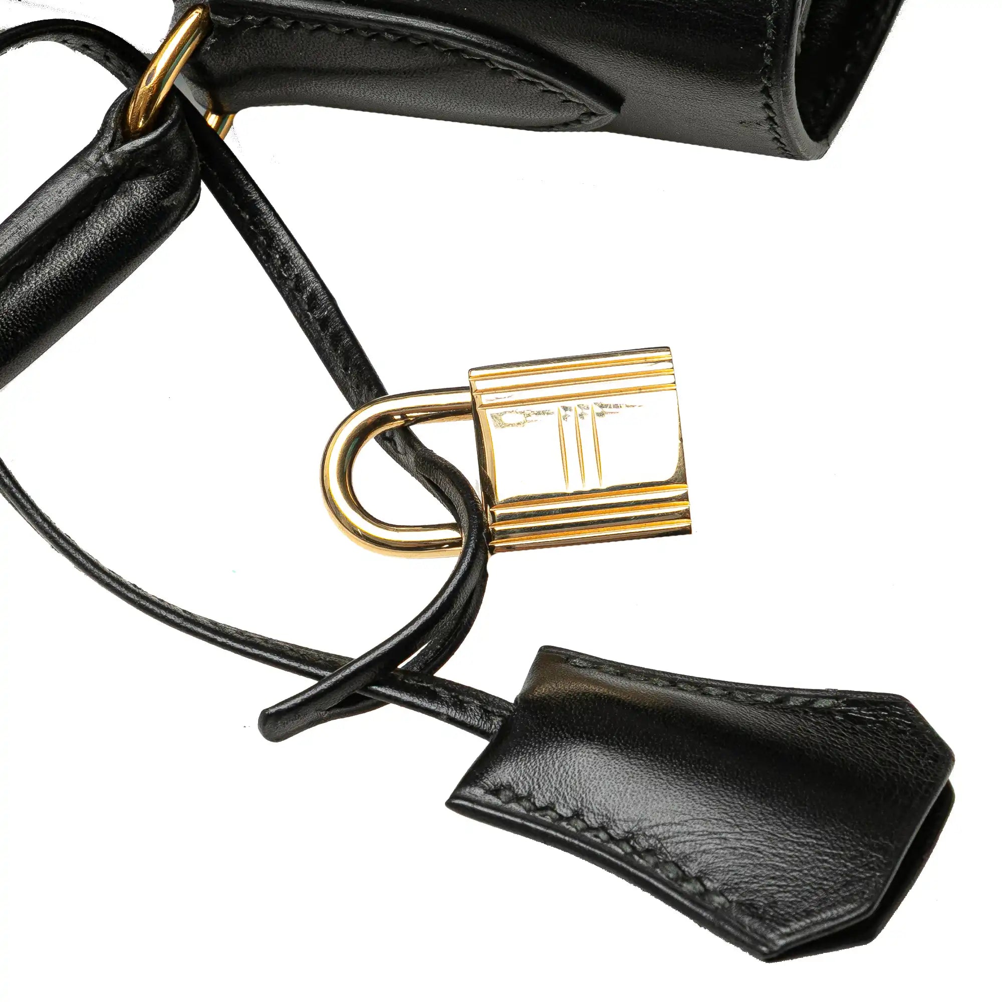 Hermès Kelly Sellier 32 Black Boxcalf Gold