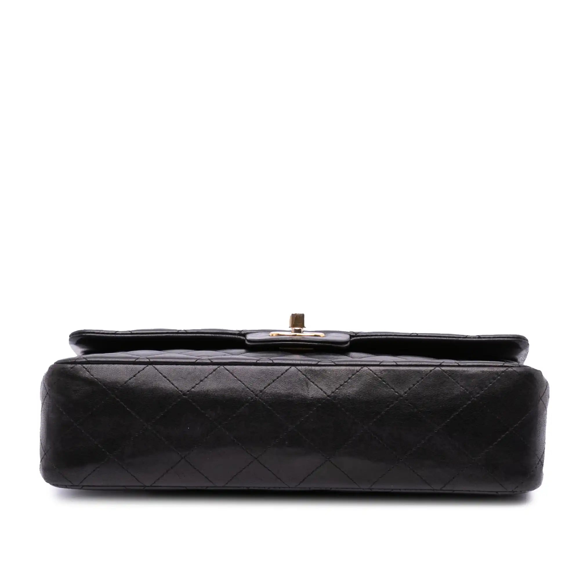 Chanel Classic Double Flap Medium Black Lambskin Gold