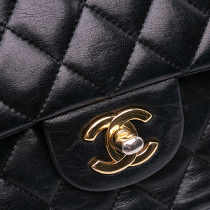 Chanel Classic Double Flap Medium Black Lambskin Gold