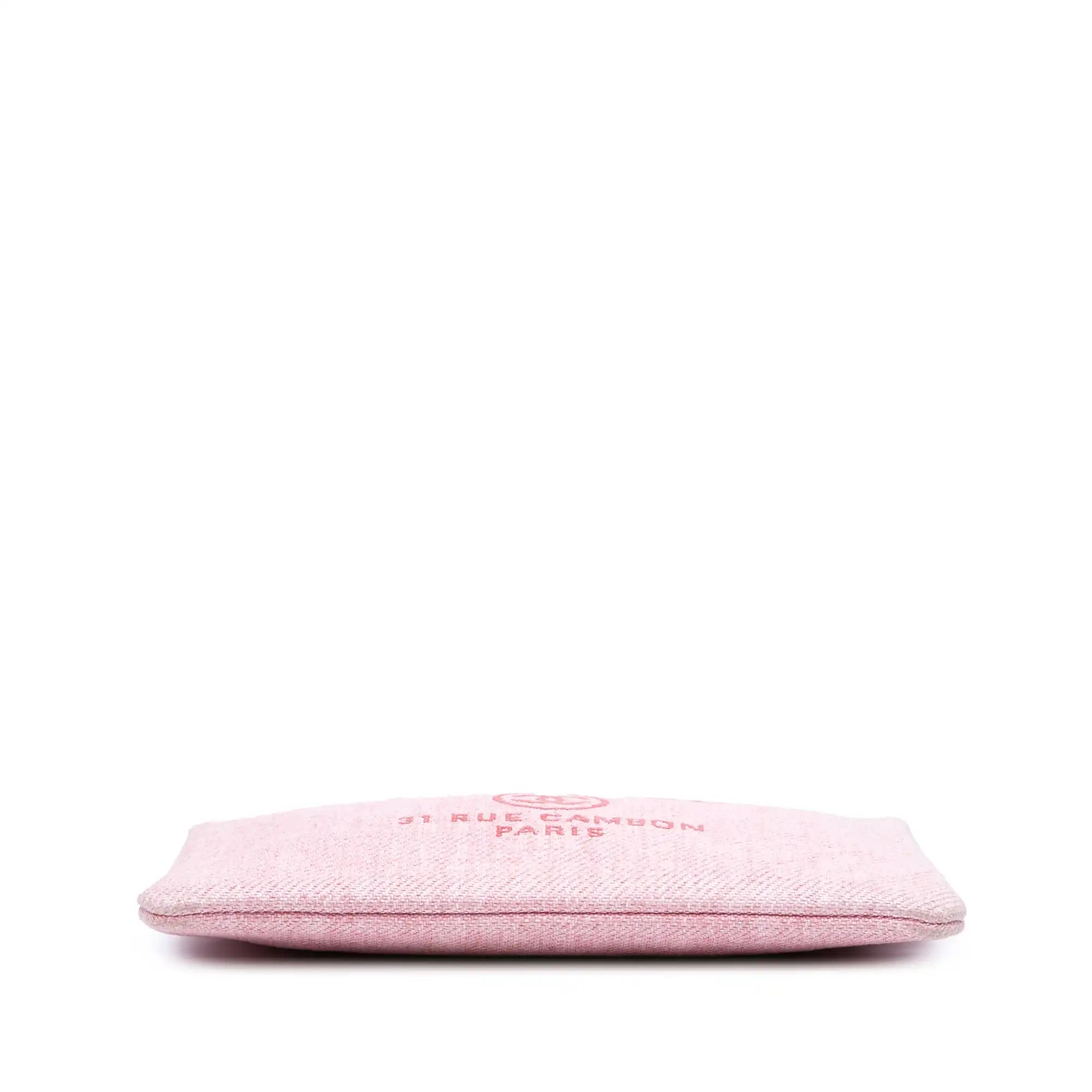 Chanel Deauville O Case Pink Large Canvas