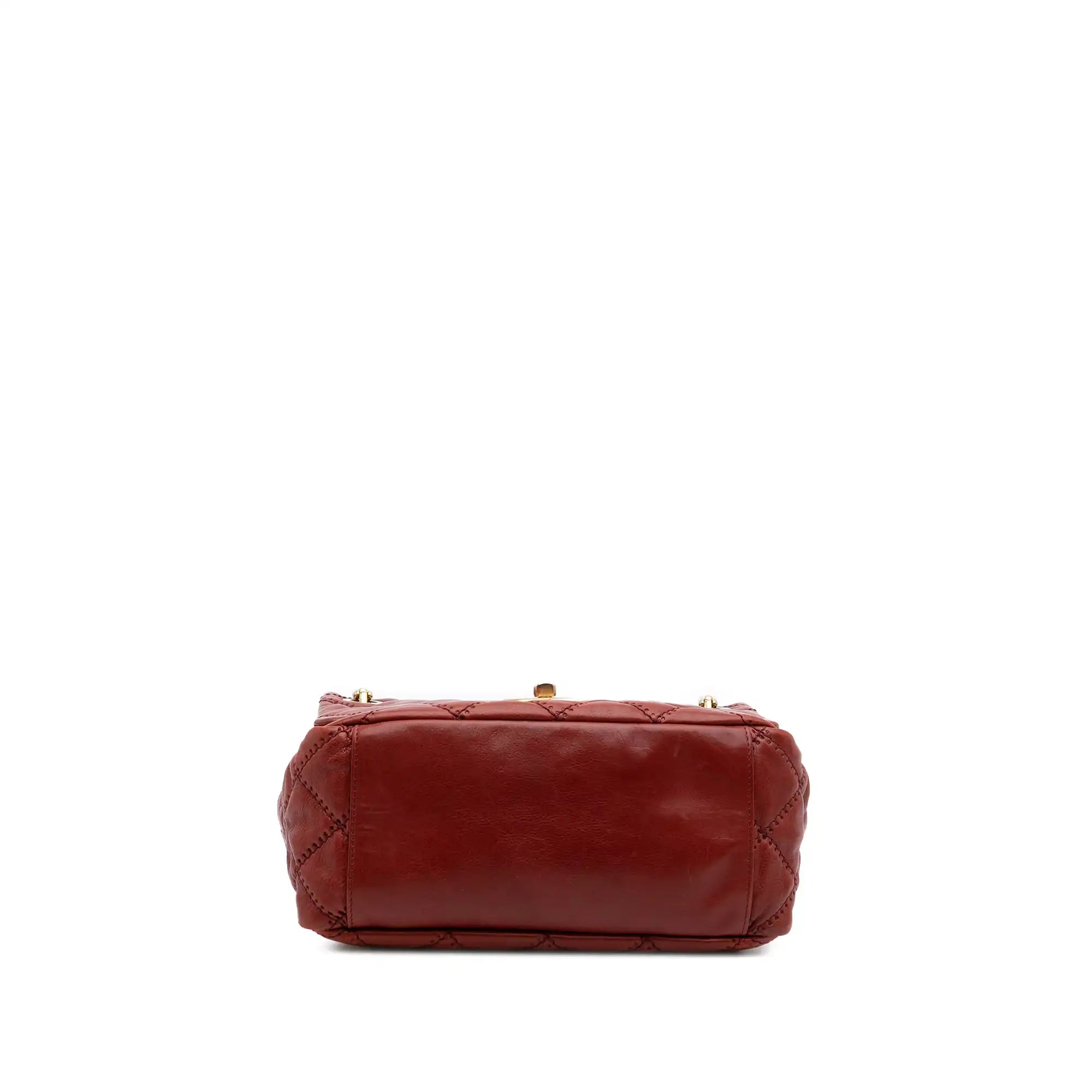 Chanel Ultimate Stitch Retro Chain Shoulder Flap Red Calfskin Gold