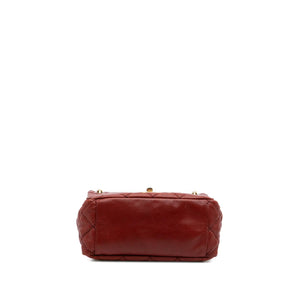 Chanel Ultimate Stitch Retro Chain Shoulder Flap Red Calfskin Gold