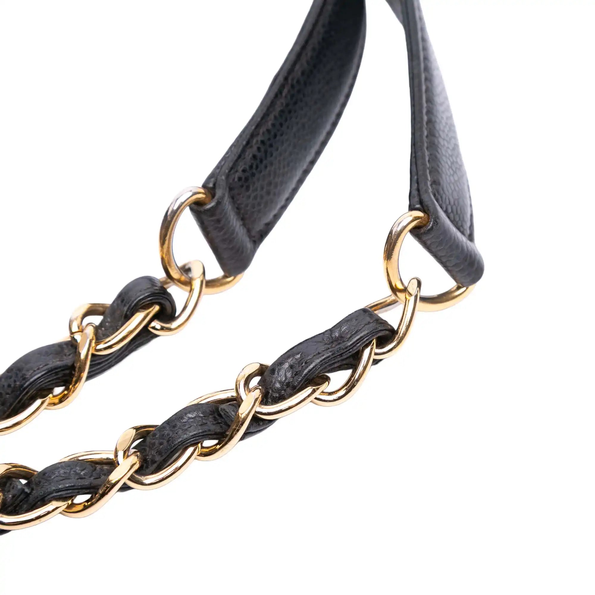 Chanel GST Black Caviar Gold