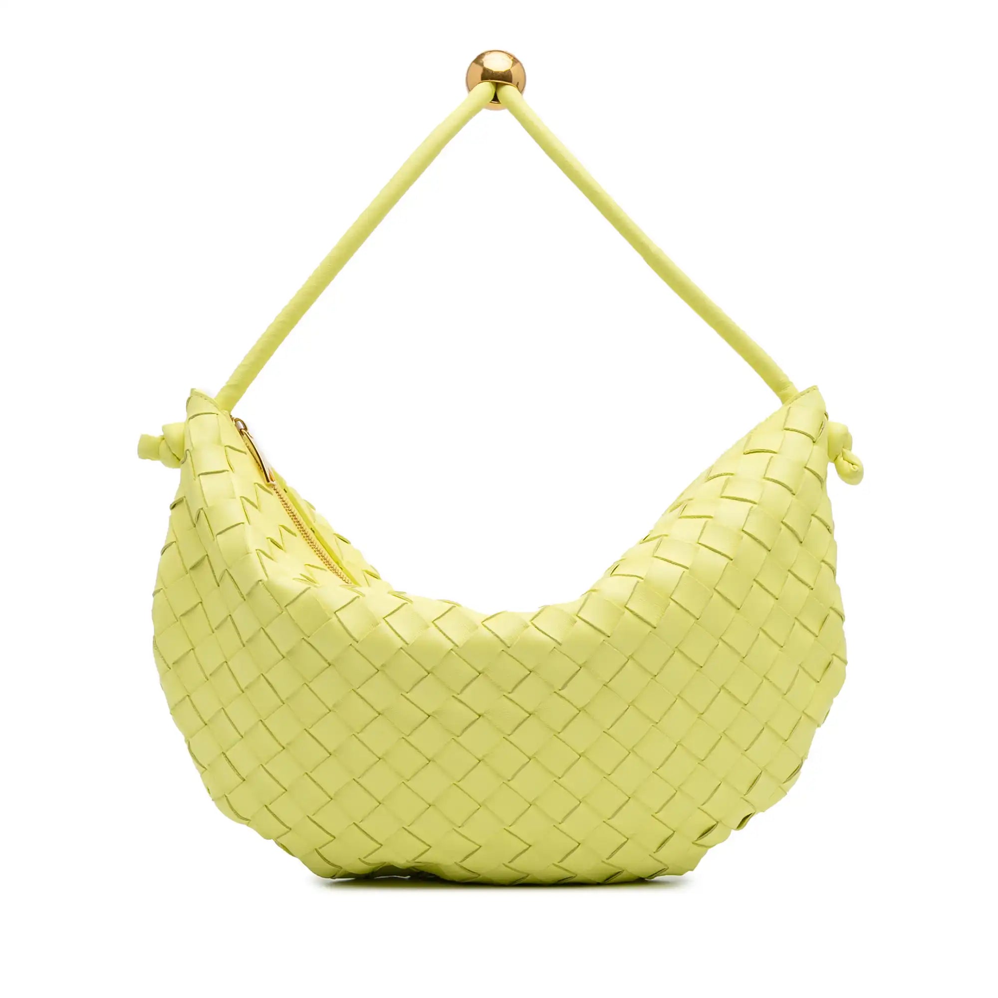 Bottega Veneta Turn Medium Butter Yellow Intrecciato