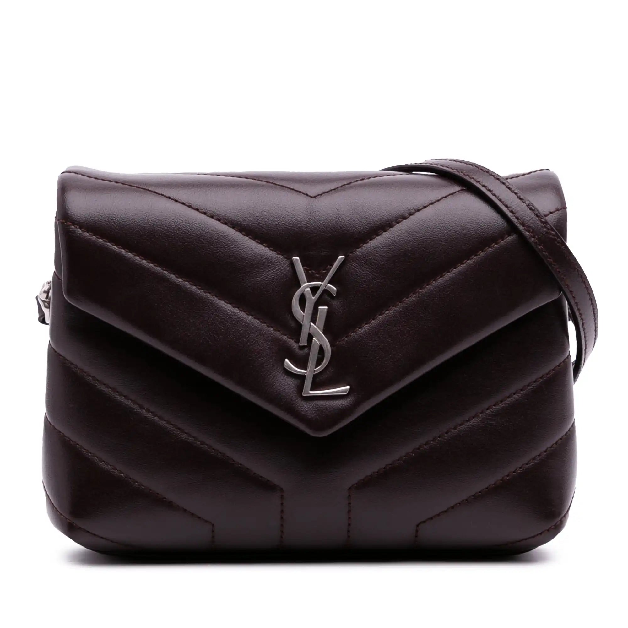 Yves Saint Laurent Loulou Toy Brown Leather